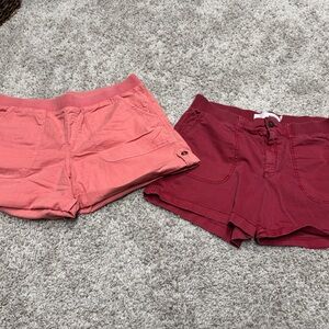 Sonoma Women's Coral and Burgundy Shorts